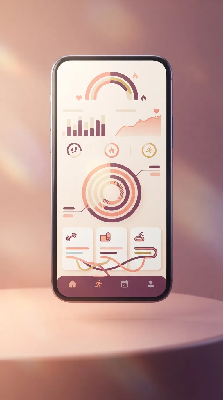 Phone showing a workout tracking screen